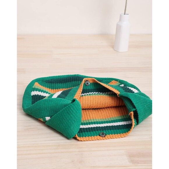 Women's Green-A Shoulder Handbags Crocheted Bags Large Knit Bag Tote Bag - Picture 5 of 9